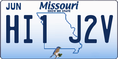 MO license plate HI1J2V