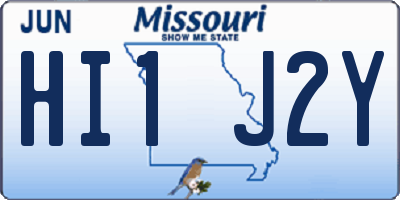 MO license plate HI1J2Y