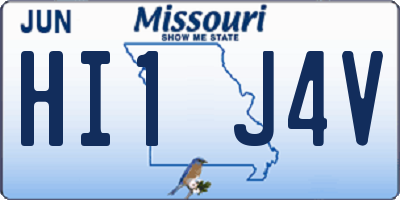 MO license plate HI1J4V