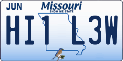 MO license plate HI1L3W