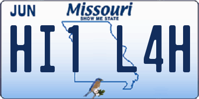 MO license plate HI1L4H