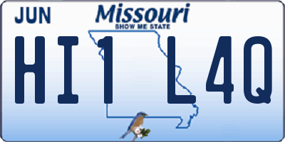 MO license plate HI1L4Q