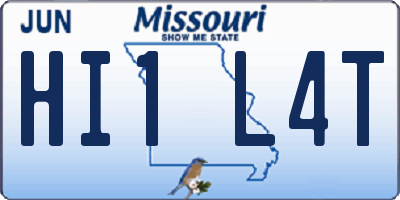MO license plate HI1L4T