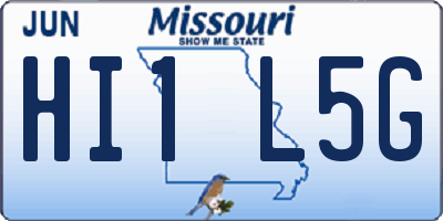 MO license plate HI1L5G