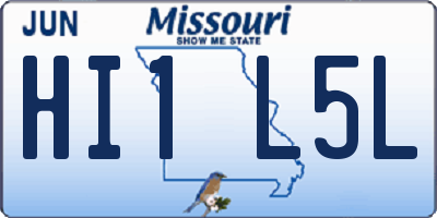 MO license plate HI1L5L