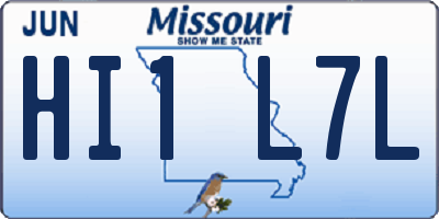 MO license plate HI1L7L