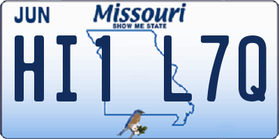 MO license plate HI1L7Q