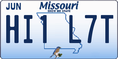 MO license plate HI1L7T