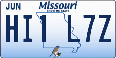 MO license plate HI1L7Z