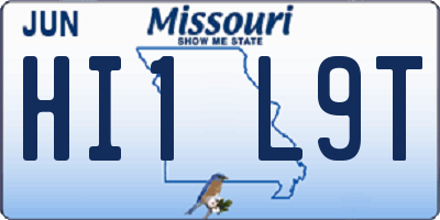 MO license plate HI1L9T