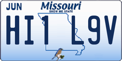 MO license plate HI1L9V