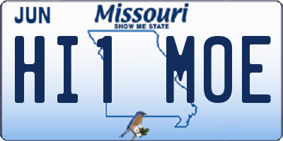 MO license plate HI1M0E