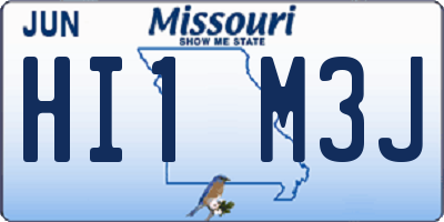 MO license plate HI1M3J
