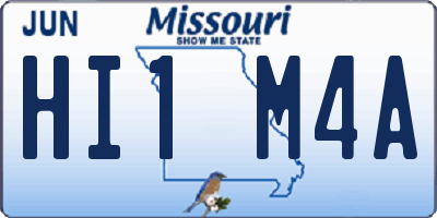 MO license plate HI1M4A