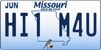 MO license plate HI1M4U