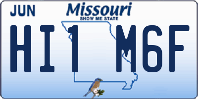 MO license plate HI1M6F