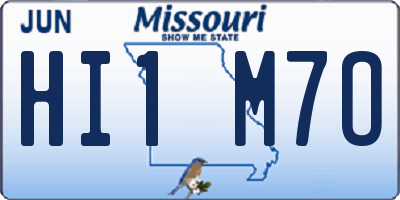 MO license plate HI1M7O