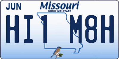 MO license plate HI1M8H