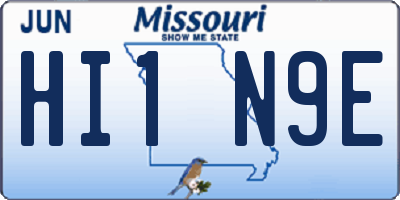 MO license plate HI1N9E
