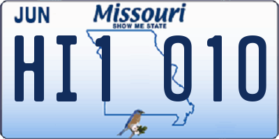 MO license plate HI1O1O