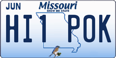 MO license plate HI1P0K