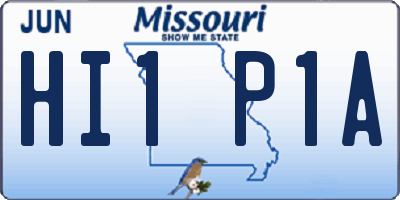 MO license plate HI1P1A