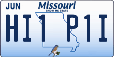 MO license plate HI1P1I