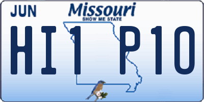 MO license plate HI1P1O