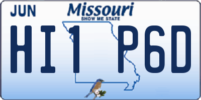 MO license plate HI1P6D