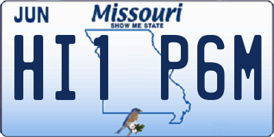 MO license plate HI1P6M