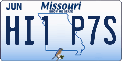MO license plate HI1P7S