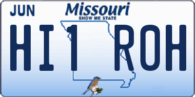MO license plate HI1R0H