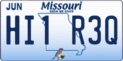 MO license plate HI1R3Q