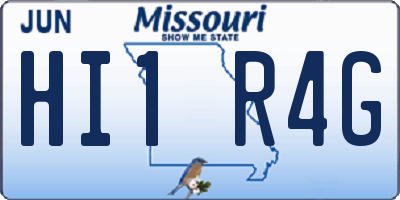 MO license plate HI1R4G