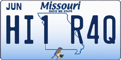 MO license plate HI1R4Q