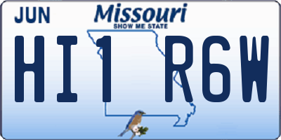 MO license plate HI1R6W
