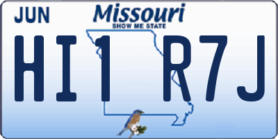MO license plate HI1R7J