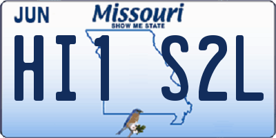 MO license plate HI1S2L