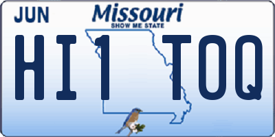 MO license plate HI1T0Q
