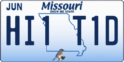 MO license plate HI1T1D