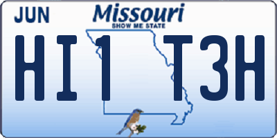 MO license plate HI1T3H