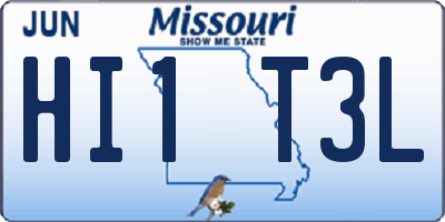 MO license plate HI1T3L