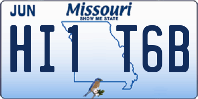 MO license plate HI1T6B