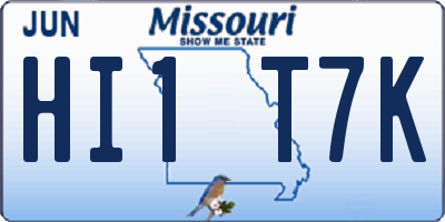 MO license plate HI1T7K