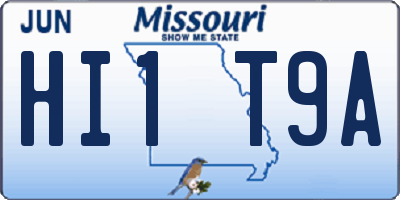 MO license plate HI1T9A