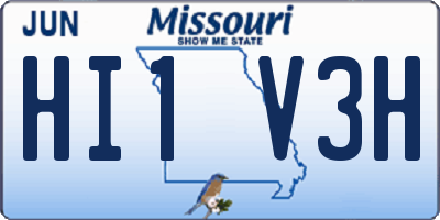 MO license plate HI1V3H