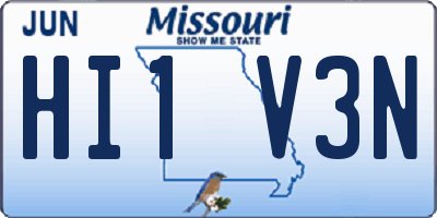 MO license plate HI1V3N