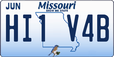 MO license plate HI1V4B