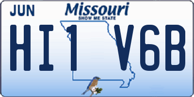 MO license plate HI1V6B