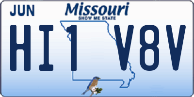 MO license plate HI1V8V